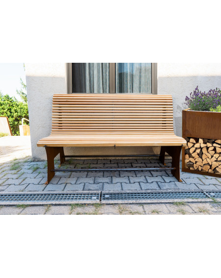 P_289568_1 Gartenbank aus Cortenstahl  mh300-1100-C Gartenbank Corten 1100mm