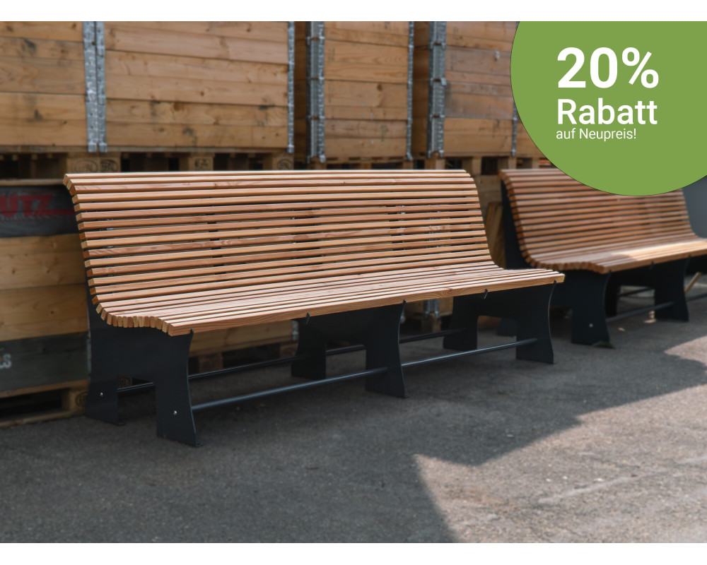 2,5 Meter Gartenbank, Wetterfest lackiert in der RAL Farbe 7016 Anthrazitgrau