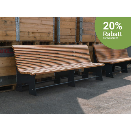 2,5 Meter Gartenbank, Wetterfest lackiert in der RAL Farbe 7016 Anthrazitgrau