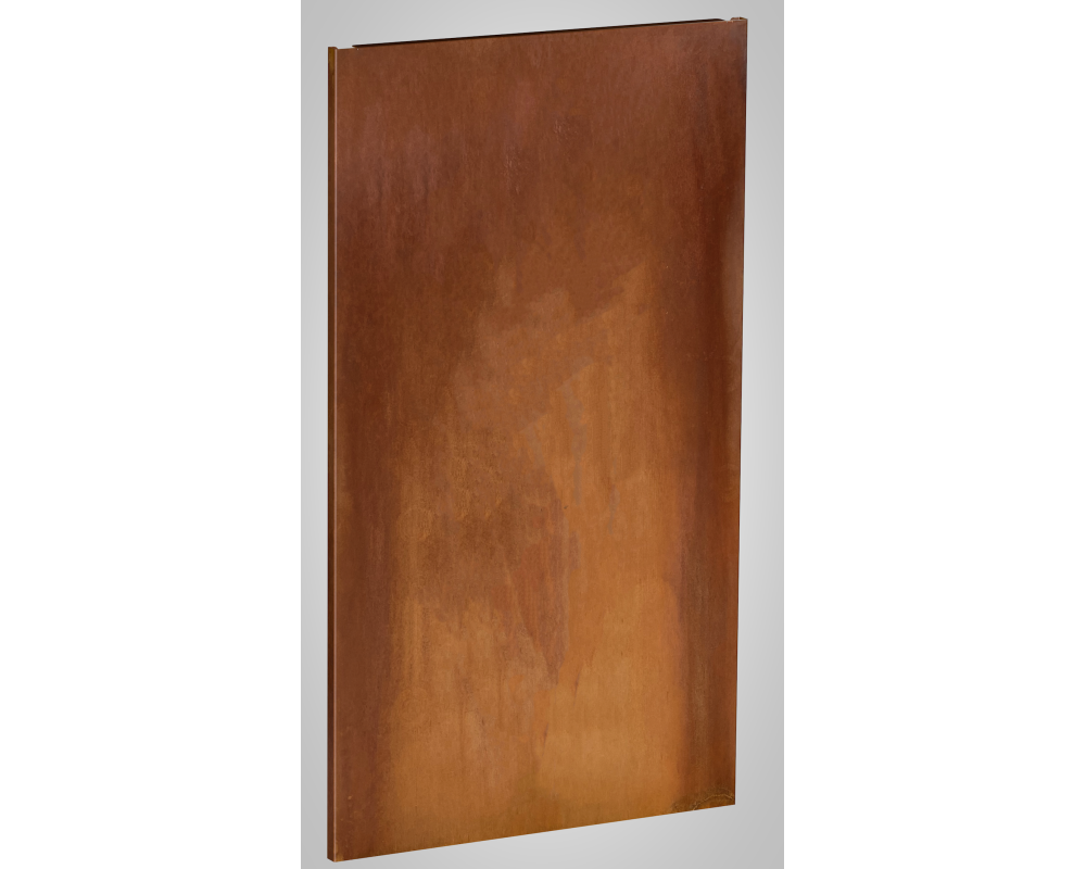 Sichtschutzwand aus Cortenstahl die Version maxi Blanco in den Maßen: 1800 x 1000 x 37mm