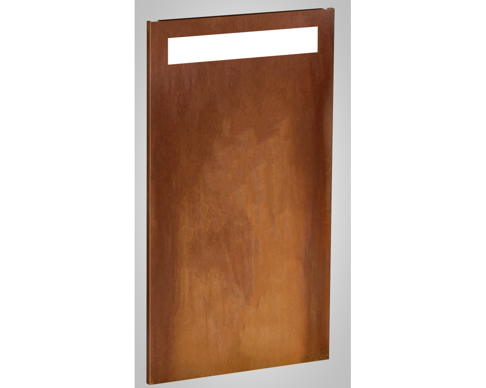 Maxi Sichtschutz mit Sichtfenster aus Corten