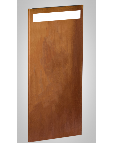 Sichtschutz mit Sichtfenster aus Corten  mh100-1800-0800-02 Sichtschutz Sichtfenster Corten