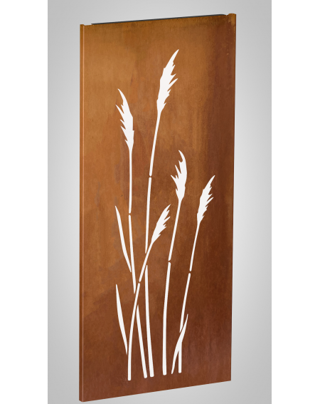 Dünengras Sichtschutzwand aus Cortenstahl  mh100-1800-0800-03 Sichtschutz Dünengras Corten